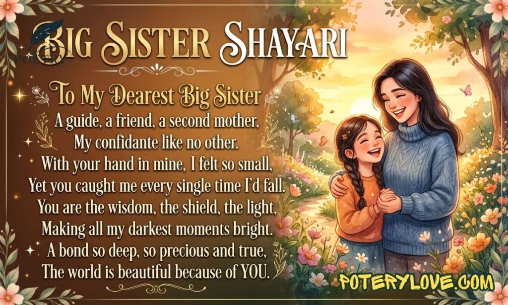 Beautiful Big Sister Shayari in English