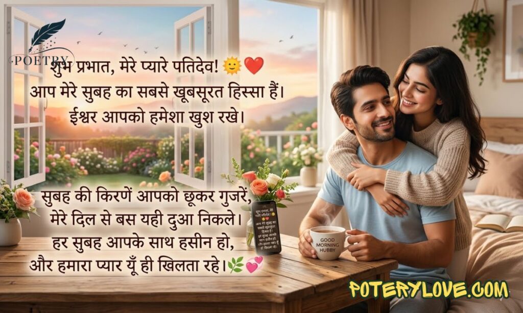 Beautiful Good Morning Shayari Hubby