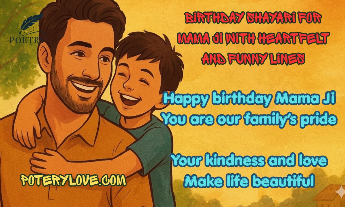Birthday Shayari for Mama Ji with Heartfelt and Funny Lines