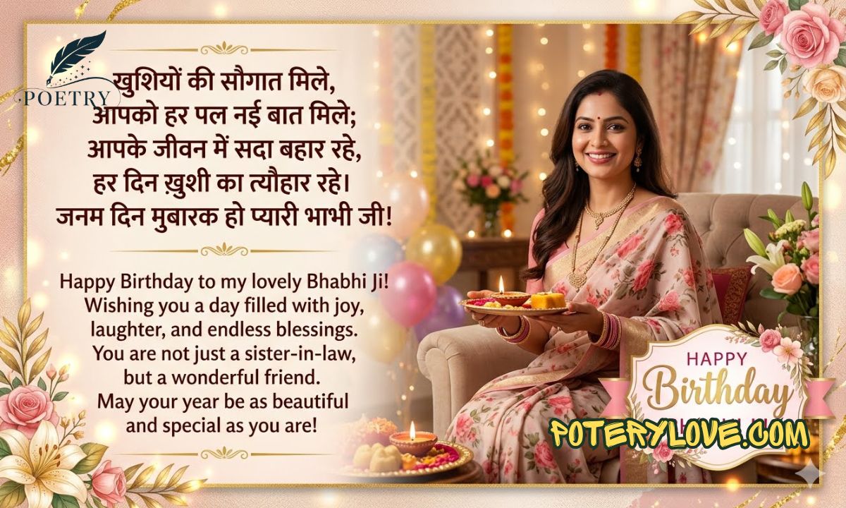 Top 100+ Heartfelt Birthday Shayari & Greetings for Bhabhi Ji