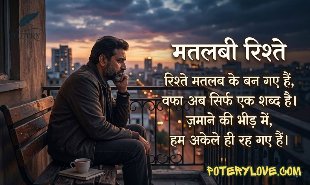 202+ Matlabi Rishte Shayari in Hindi