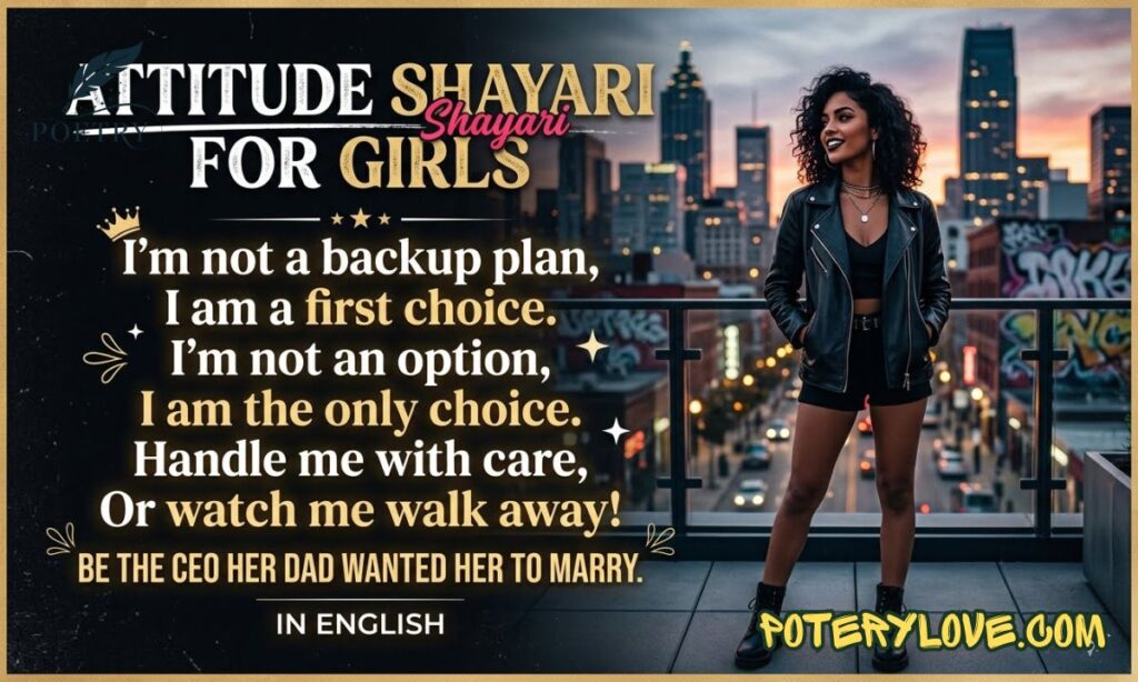 Attitude Shayari for Girls in English – 982+ Sigma Girl Shayari