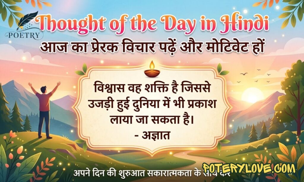 Best 45+ Thought of the Day in Hindi | आज का प्रेरक विचार पढ़ें और मोटिवेट हों
