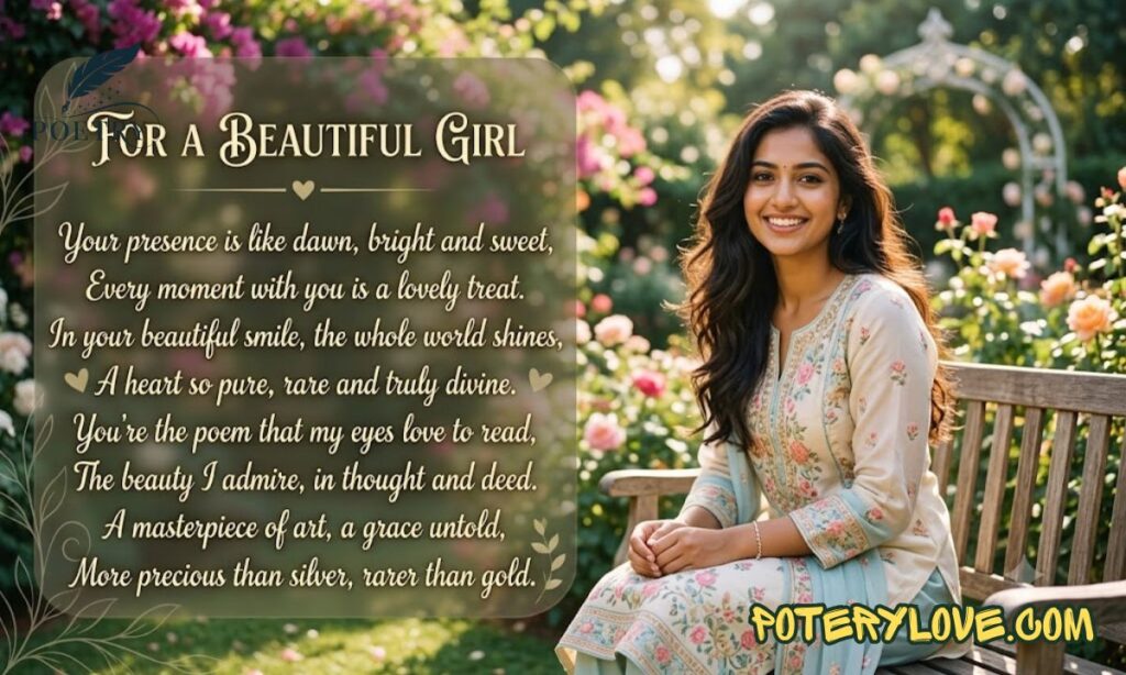 Heartfelt Tareef Shayari for a Beautiful Girl in English