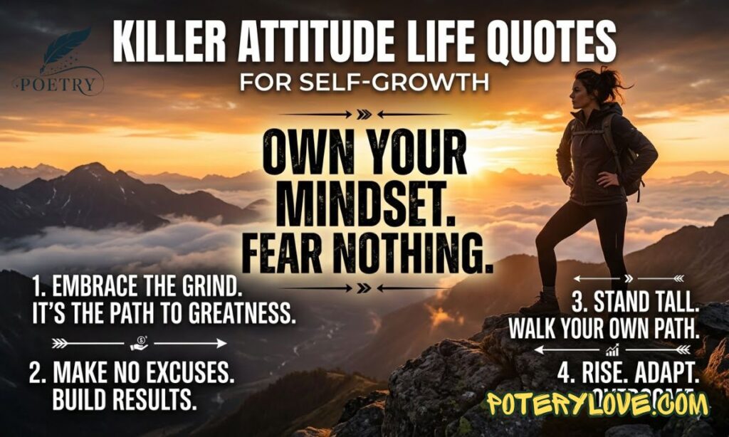 Killer Attitude Life Quotes in English for Self-Growth