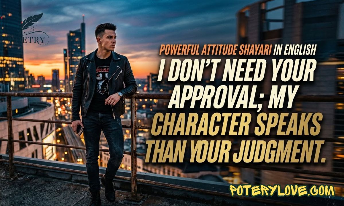 Powerful Attitude Shayari in English | Bold & Stylish Line