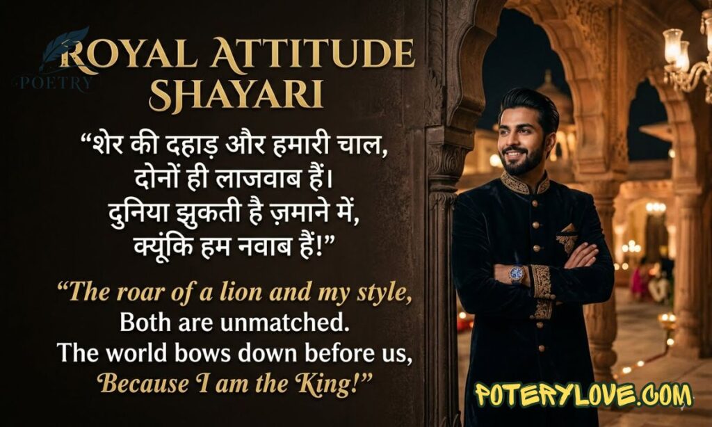 Royal Attitude Shayari In English Hindi