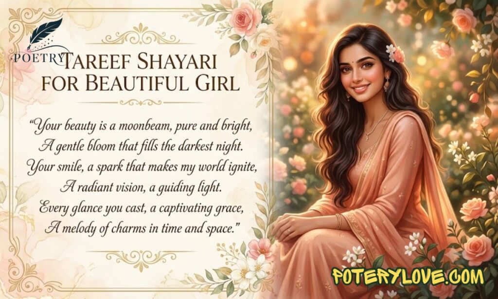 Tareef Shayari for Beautiful Girl in English