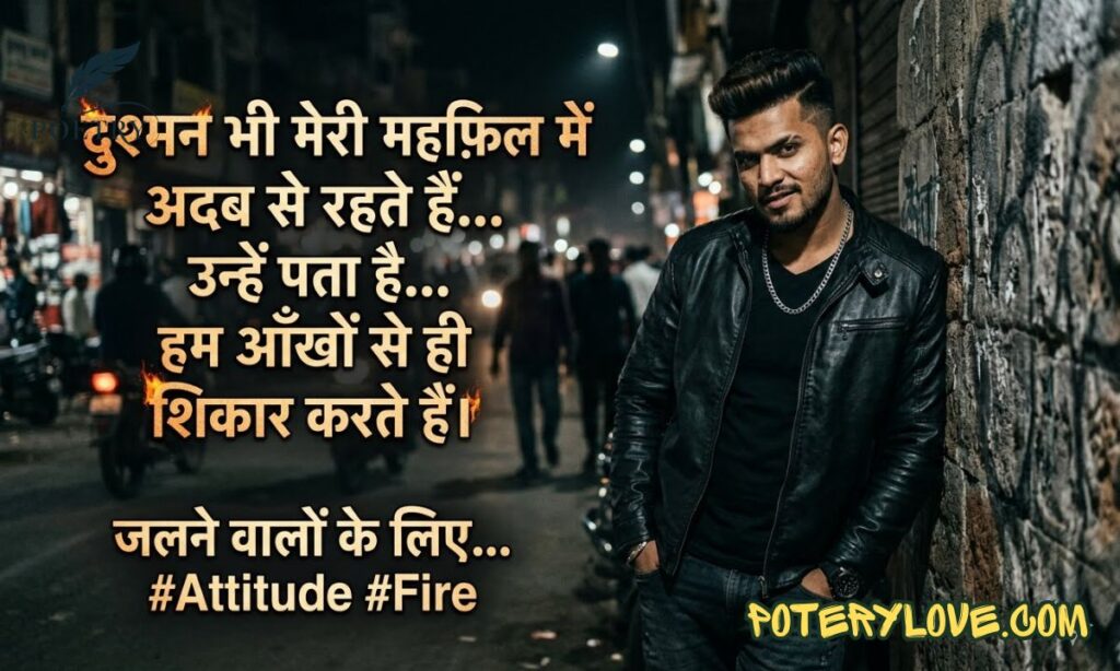 दुश्मन को जलाने वाली शायरी एटीट्यूड
