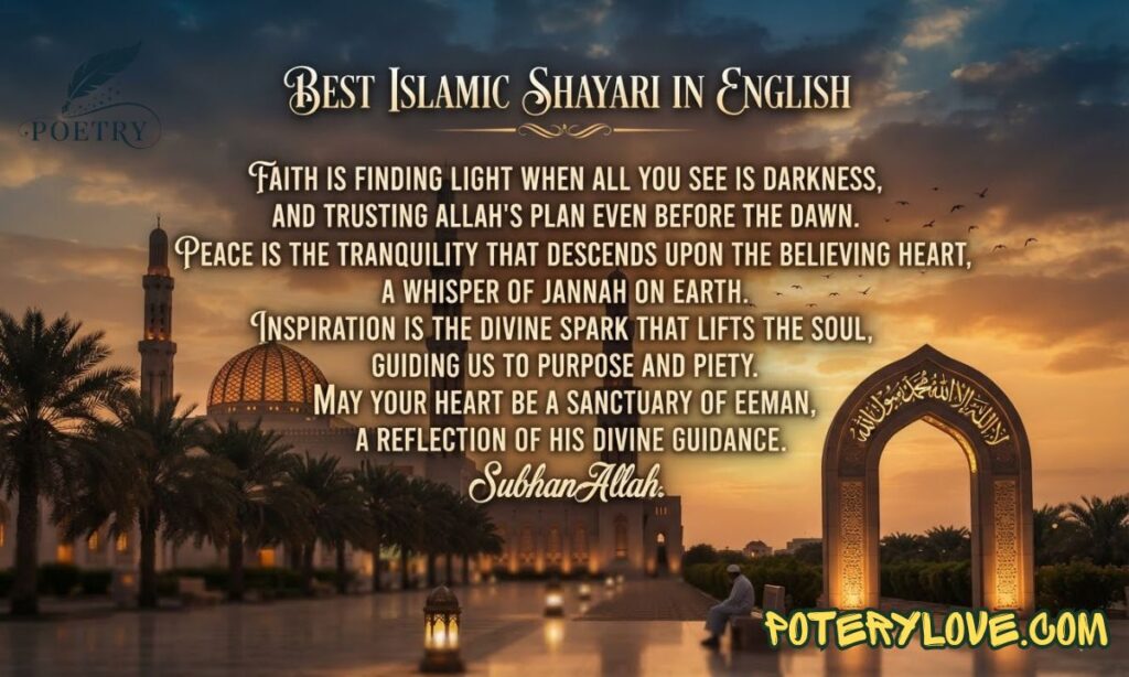 200+ Best Islamic Shayari in English for Faith Peace and Inspiration