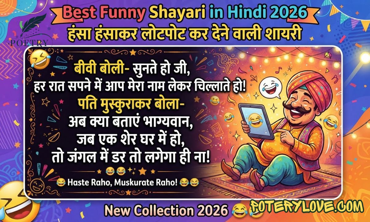 250+ Best Funny Shayari in Hindi 2026 | हंसा हंसाकर लोटपोट कर देने वाली शायरी
