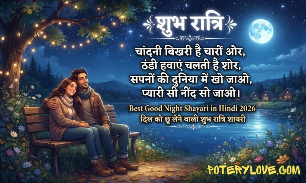 250+ Best Good Night Shayari in Hindi 2026 | दिल को छू लेने वाली शुभ रात्रि शायरी